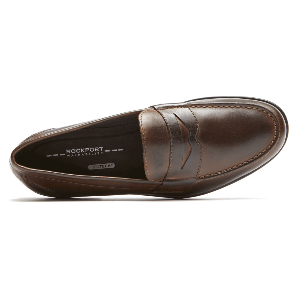 Rockport Mens Classic Penny - Loafers Dark Brown - OJR230985